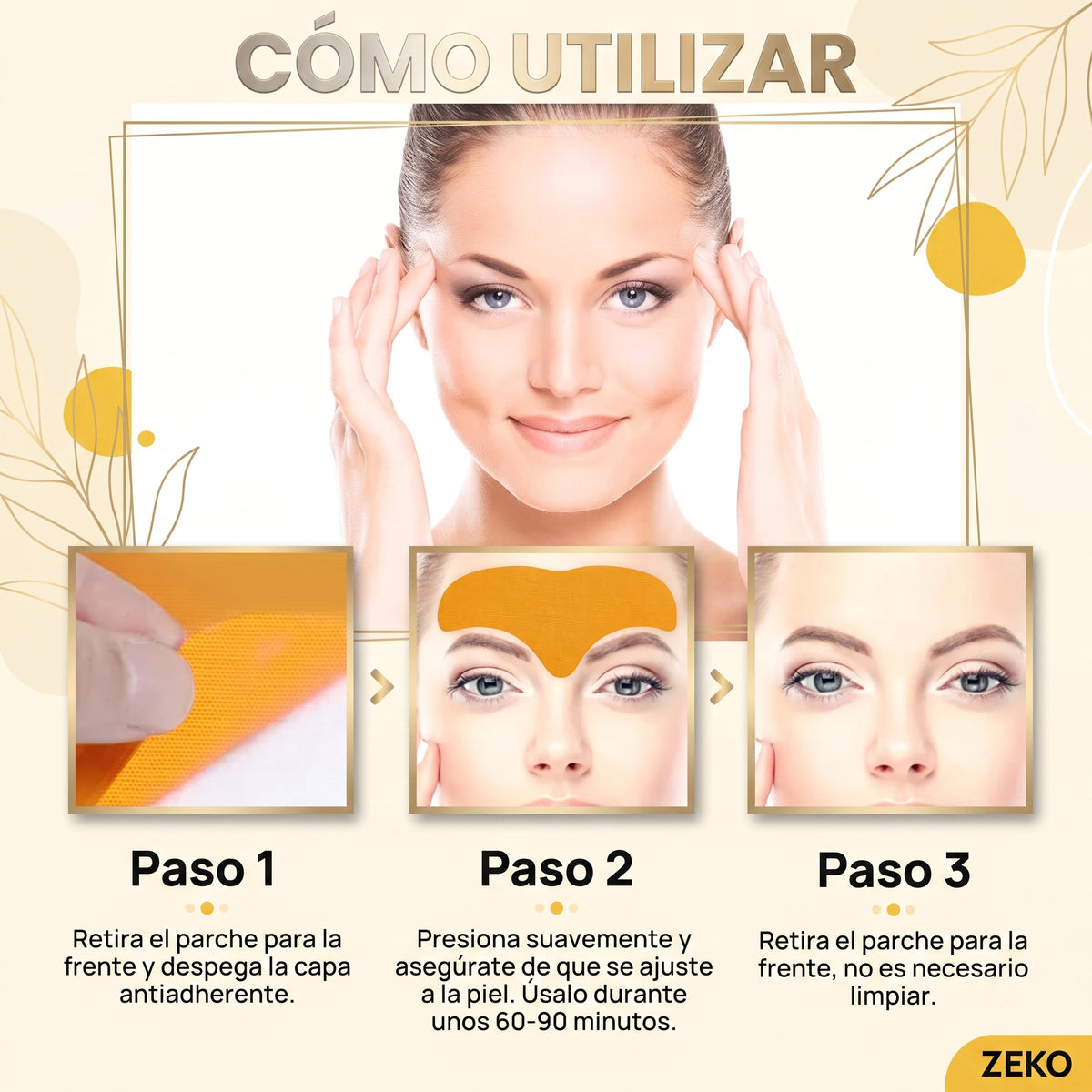 Parches para eliminar arrugas faciales